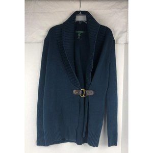 💜HP 2x!! 💜Lauren Ralph Lauren Teal Cardigan Belt